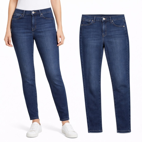 PAIGE Denim - PAIGE Verdugo Skinny Jeans Dark Indigo Wash Mid Rise Stretch Denim Size 27